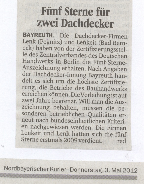 Dachdecker Innung Bayreuth